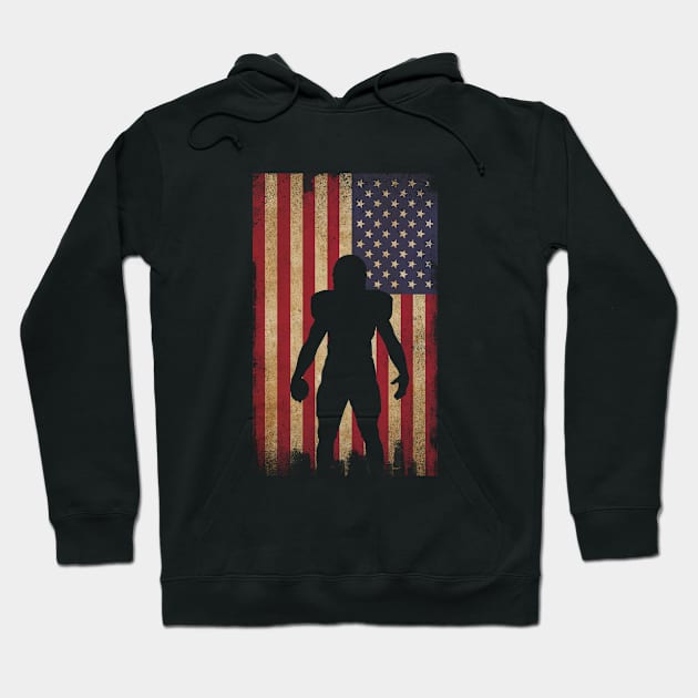 american football on flag reto Hoodie by Giraroad